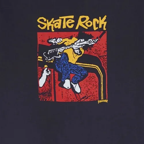 Thrasher Skate Rock Vintage Navy T-Shirt