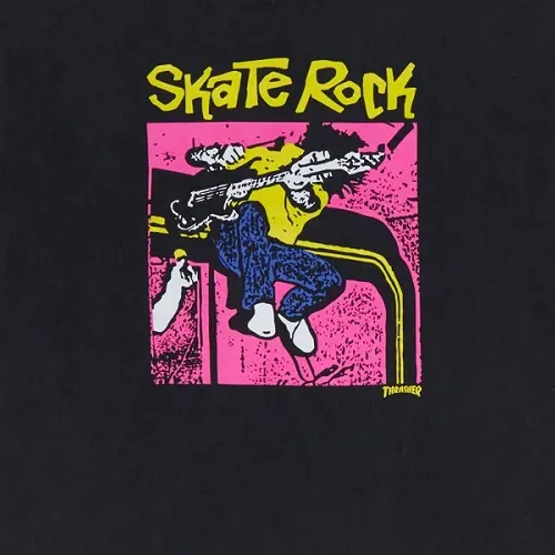 Thrasher Skate Rock Vintage Black T-Shirt