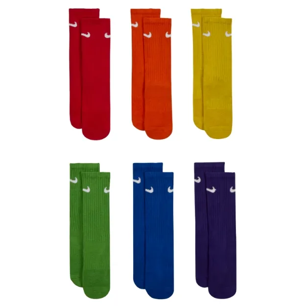 Nike Performance Cushioned Crew 6 Pair Kids Socks