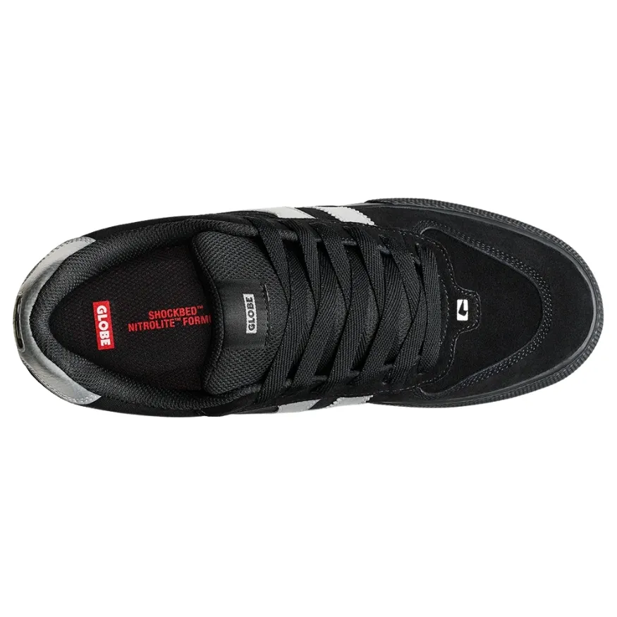 Globe Encore-2 Black Metallic Silver Mens Skate Shoes