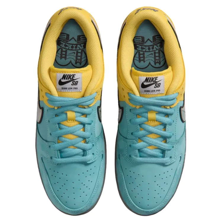 Nike SB Dunk Low Pro Lightning Denim Turquoise Grey Mens Skate Shoes