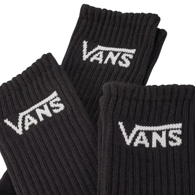 Vans Classic Crew Black 3 Pair Socks