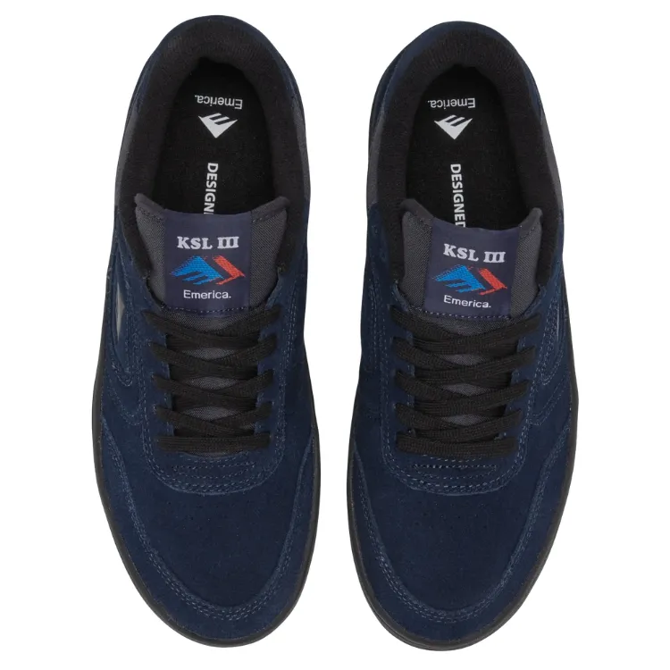 Emerica KSL III Navy Black Mens Skate Shoes