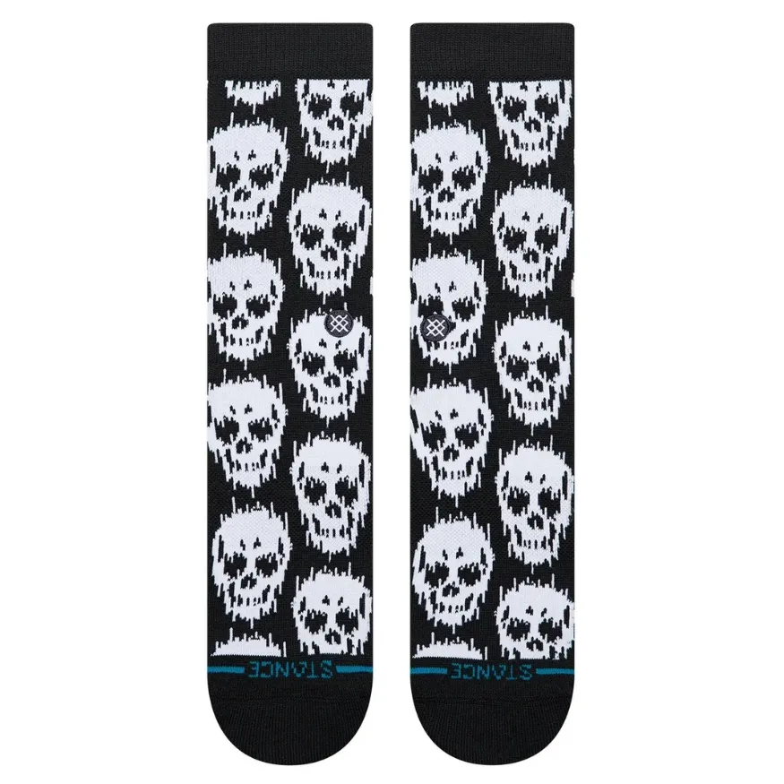 Stance Static Skull Black Large Mens Socks
