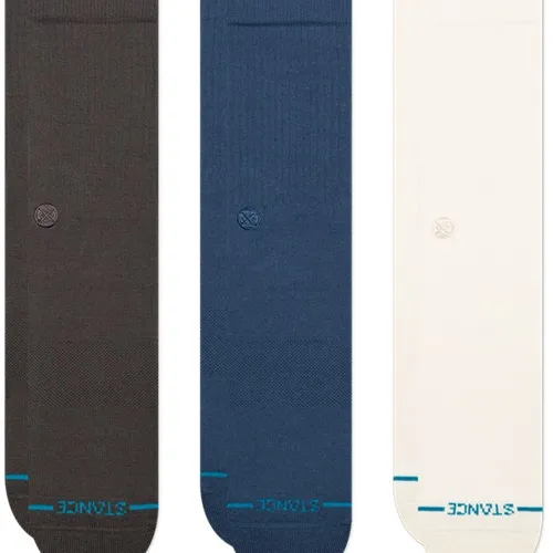 Stance Icon 3 Pack Charcoal Large Mens Socks