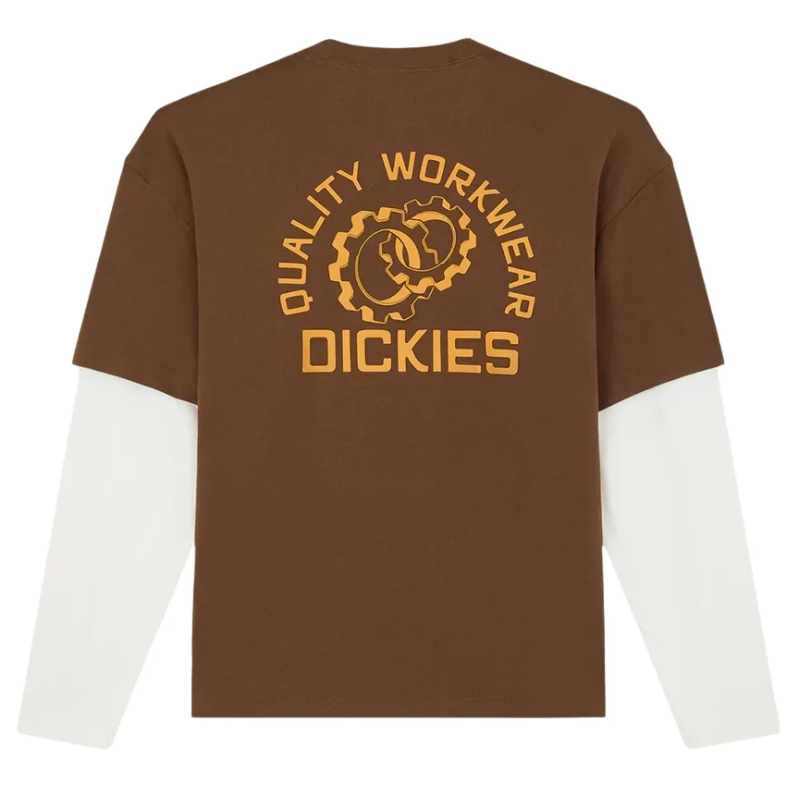 Dickies Payson 2fer Timber Brown Long Sleeve Shirt