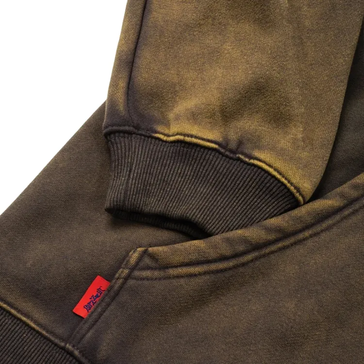 Buzzcut Bonez Washed Dirty Brown Hoodie