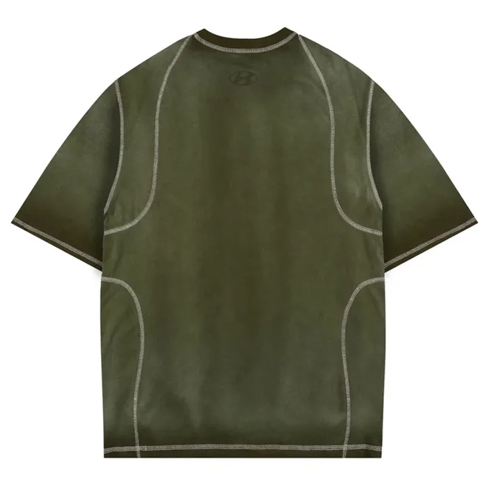 Buzzcut Overlock Enzyme Wash Olive T-shirt