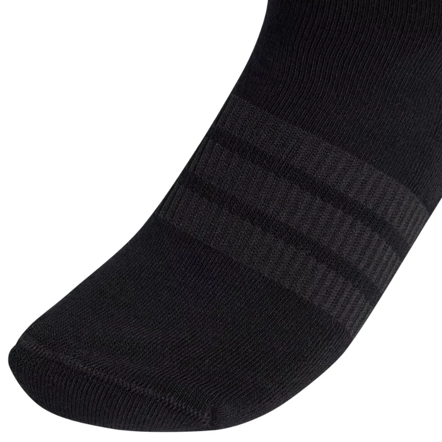 Adidas Cushioned Sportwear Crew Grey Heather White Black 3 Pair Socks