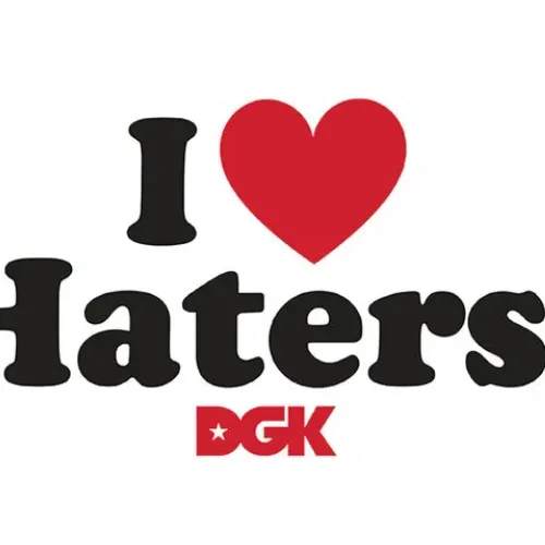 Dgk Haters White Black Skateboard Sticker
