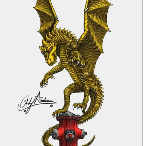 Powell Peralta Andy Anderson Hydrant Dragon Skateboard Sticker