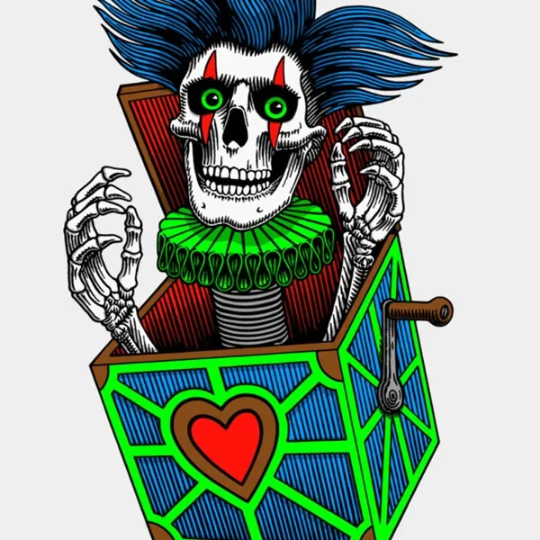 Powell Peralta Hiett Skull Skateboard Sticker