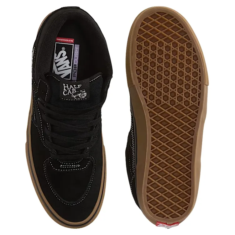 Vans Skate Half Cab Black Gum White Shoes