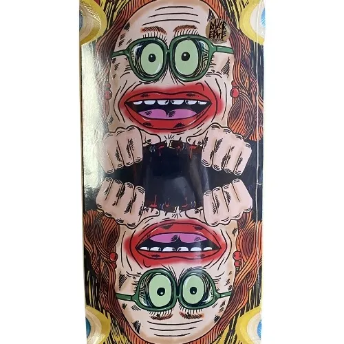 Heroin Auntie Razoregg Yellow 9.75 Skateboard Deck