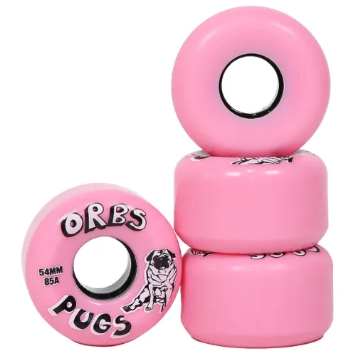 Welcome Orbs Pugs Pink 85A 52mm Skateboard Wheels