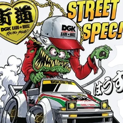 Dgk X Kaido House Wide Open Skateboard Sticker