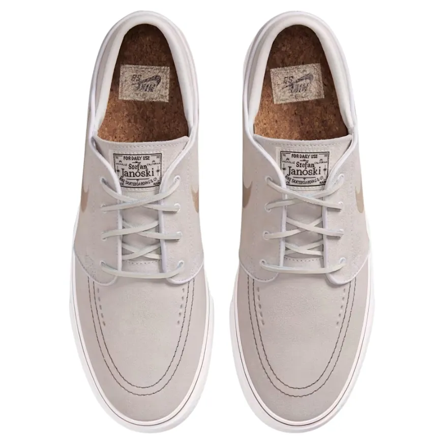 Nike SB Zoom Janoski OG+ White Sail Light Chocolate Linen Mens Skate Shoes