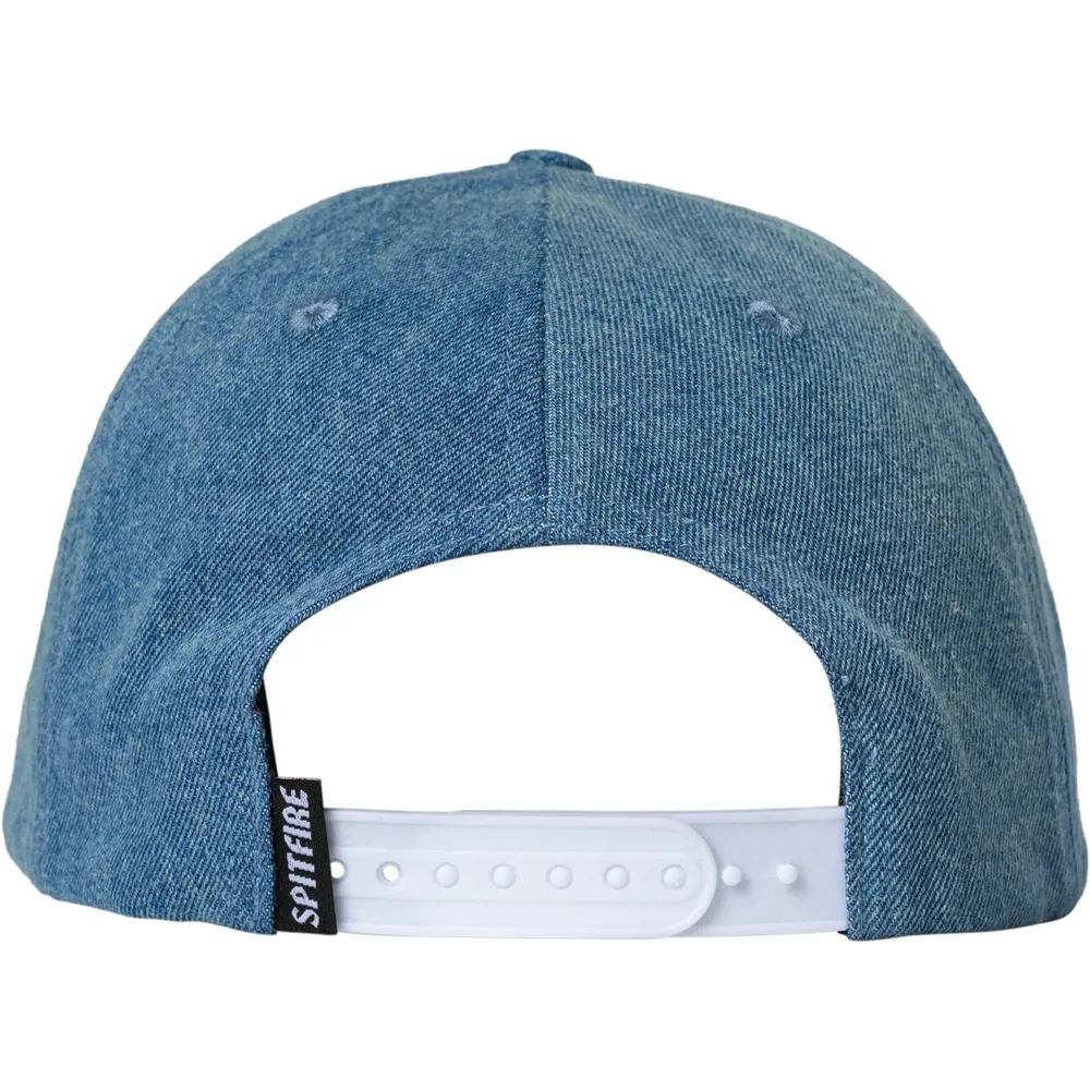 Spitfire Bighead Fill Denim Red Snapback Hat
