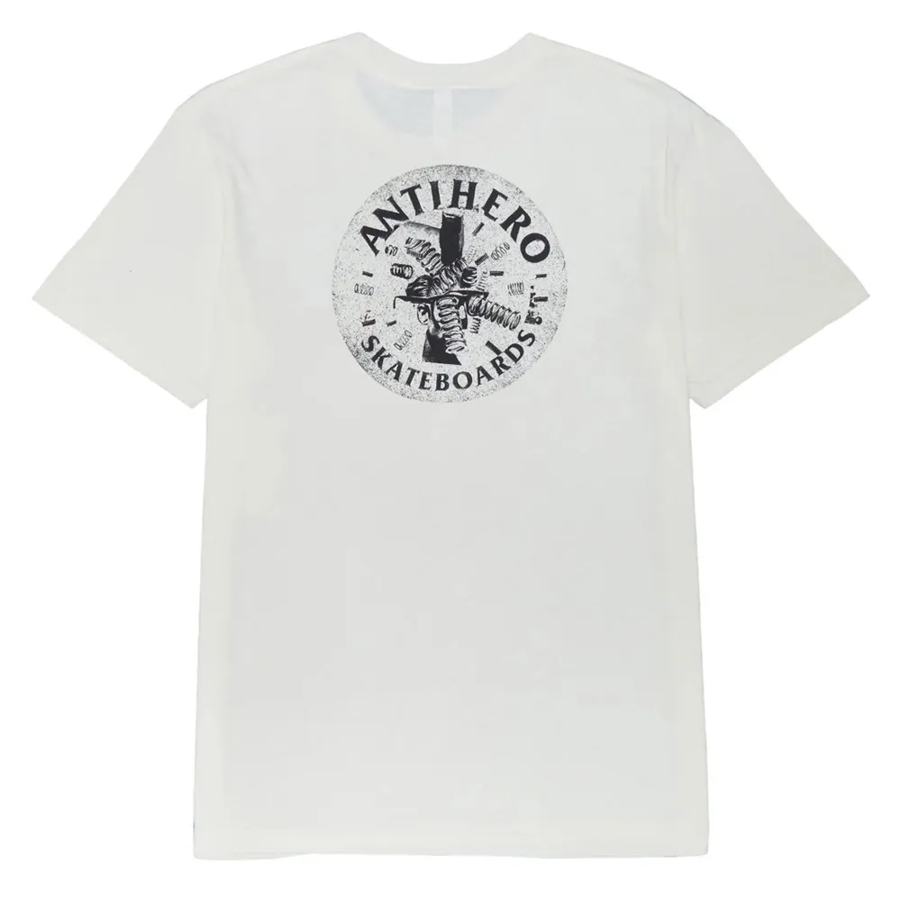 Anti Hero Engineering Heather Cream Black T-Shirt