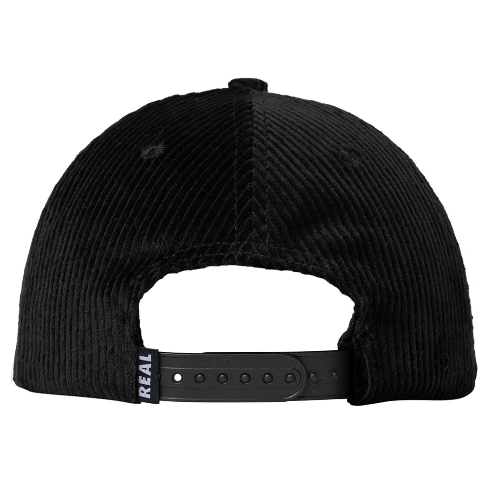 Real Skateboards Oval Black Black Snapback Hat