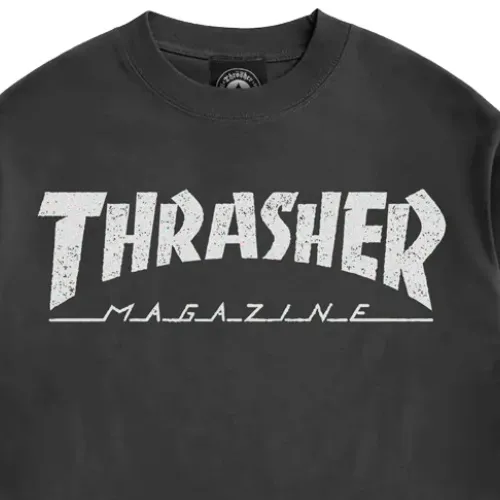 Thrasher Mag Logo Vintage Black T-Shirt