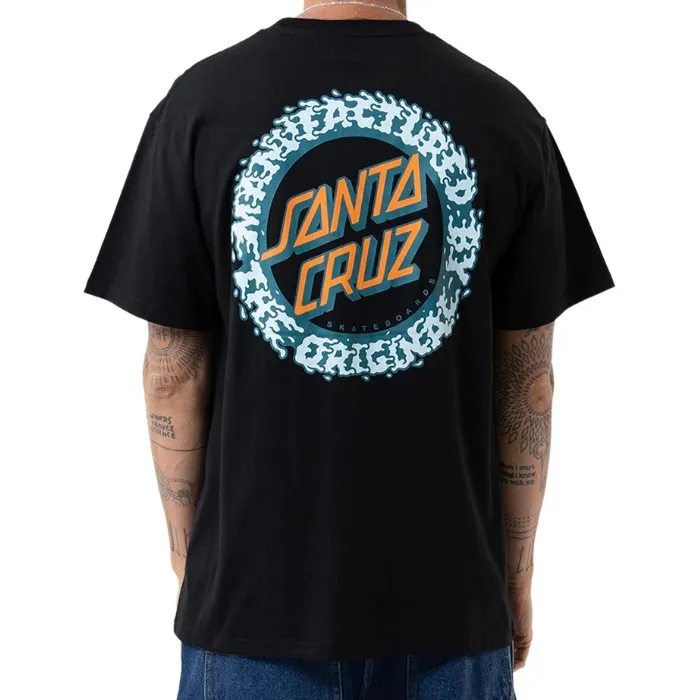 Santa Cruz Splatter MFG Dot Hollow Box Fit Black T-Shirt