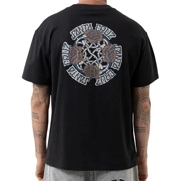 Santa Cruz Dressen Evo Roses Off Black Box Fit T-Shirt