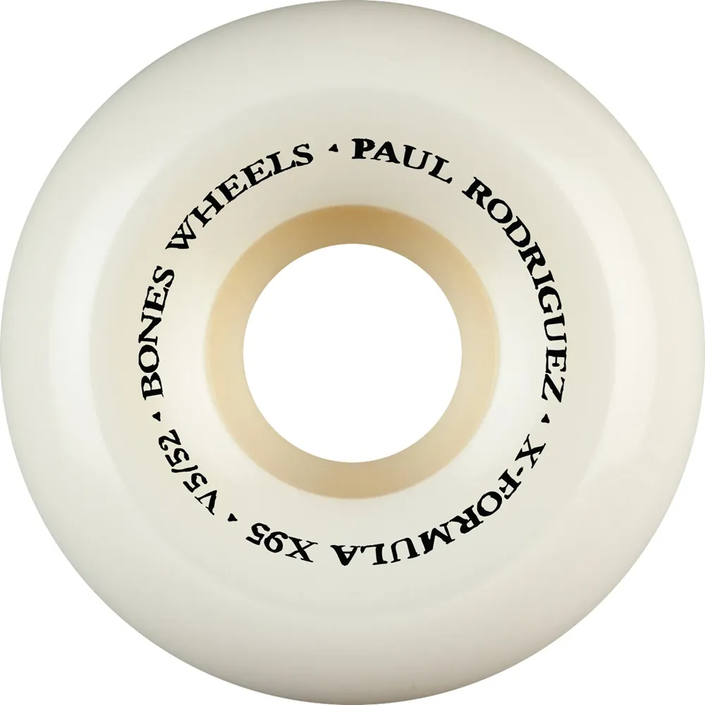 Bones X-Formula P Rod SW Heel Sidecut V5 95A 52mm Skateboard Wheels