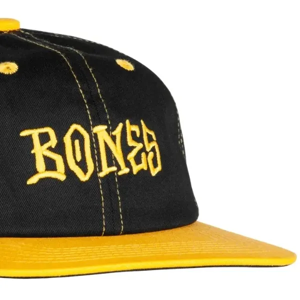 Bones Wheels Vato Rat Black Gold 6 Panel Hat