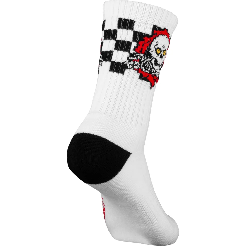 Powell Peralta Ripper Checker Stripes Red Black Mens Socks