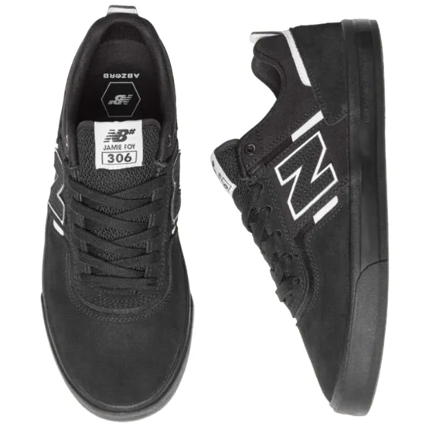 New Balance Jamie Foy UN306BSD Black White Mens Skate Shoes