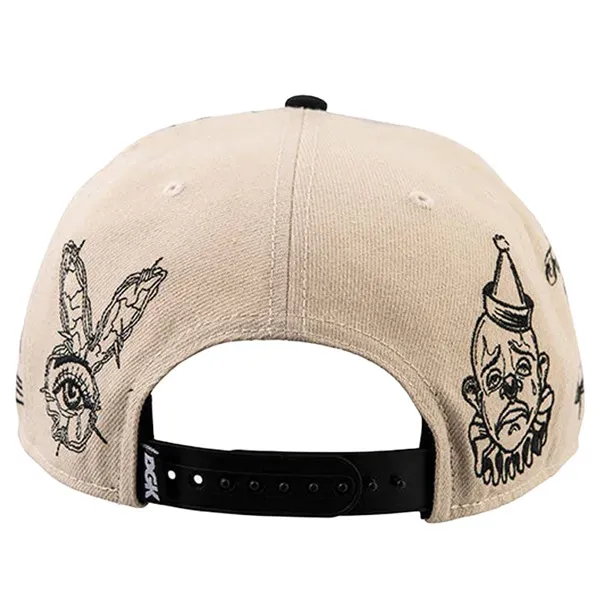 DGK Clownin Natural Black Snapback Hat
