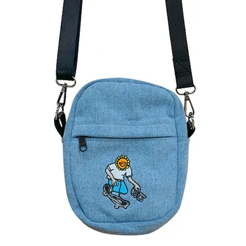 Televisi Star Sunny The Filmer Light Blue Denim Sling Shoulder Bag