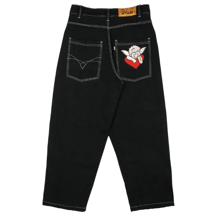 Televisi Star Pink Love Jet Black Denim Pants