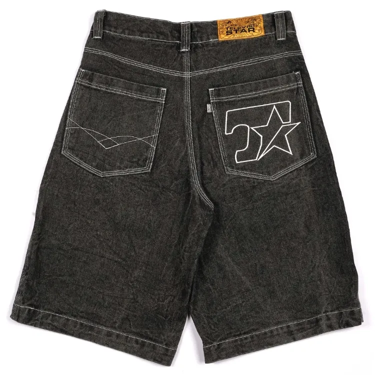 Televisi Star T Star Black Washed Denim Shorts