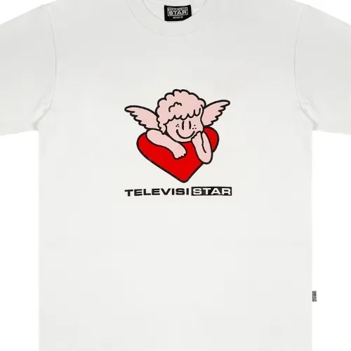 Televisi Star Pink Love White T-Shirt