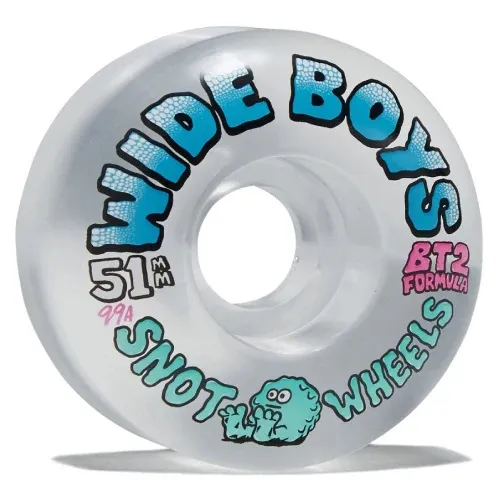 Snot Wheel Co Wide Boys Clear 99A 51mm Skateboard Wheels