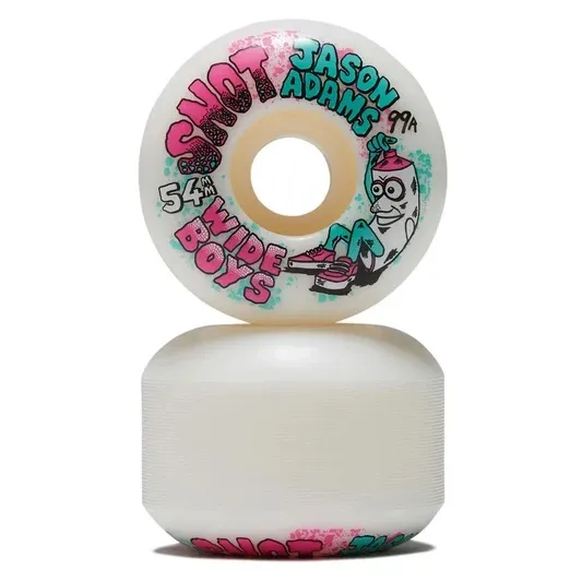 Snot Wheel Co Jason Adams Wide Boys White 99A 54mm Skateboard Wheels