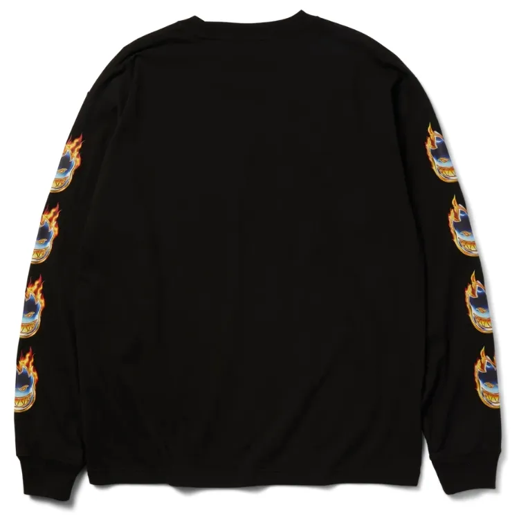 HUF X Spitfire Chrome Head Black Long Sleeve Shirt