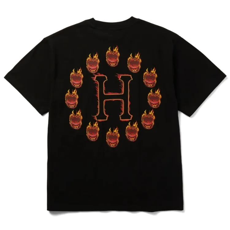 HUF X Spitfire Flame Galaxies Black T-Shirt