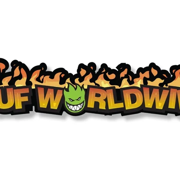 HUF X Spitfire In Flames Sticker