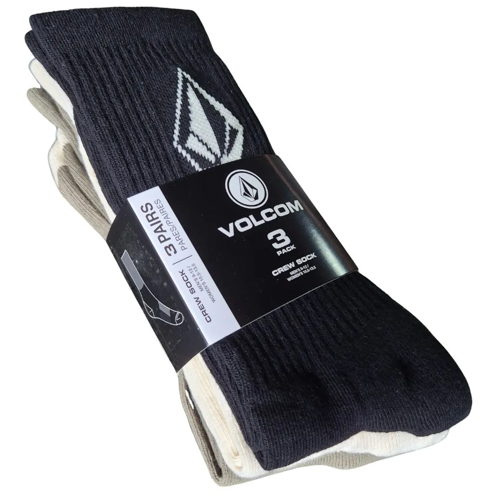 Volcom Full Stone Army Green Combo 3 Pack Socks