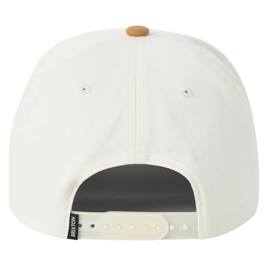 Brixton Stratton Off White Caramel Snapback Hat