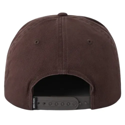 Brixton Trademark Walnut Brown Snapback Hat