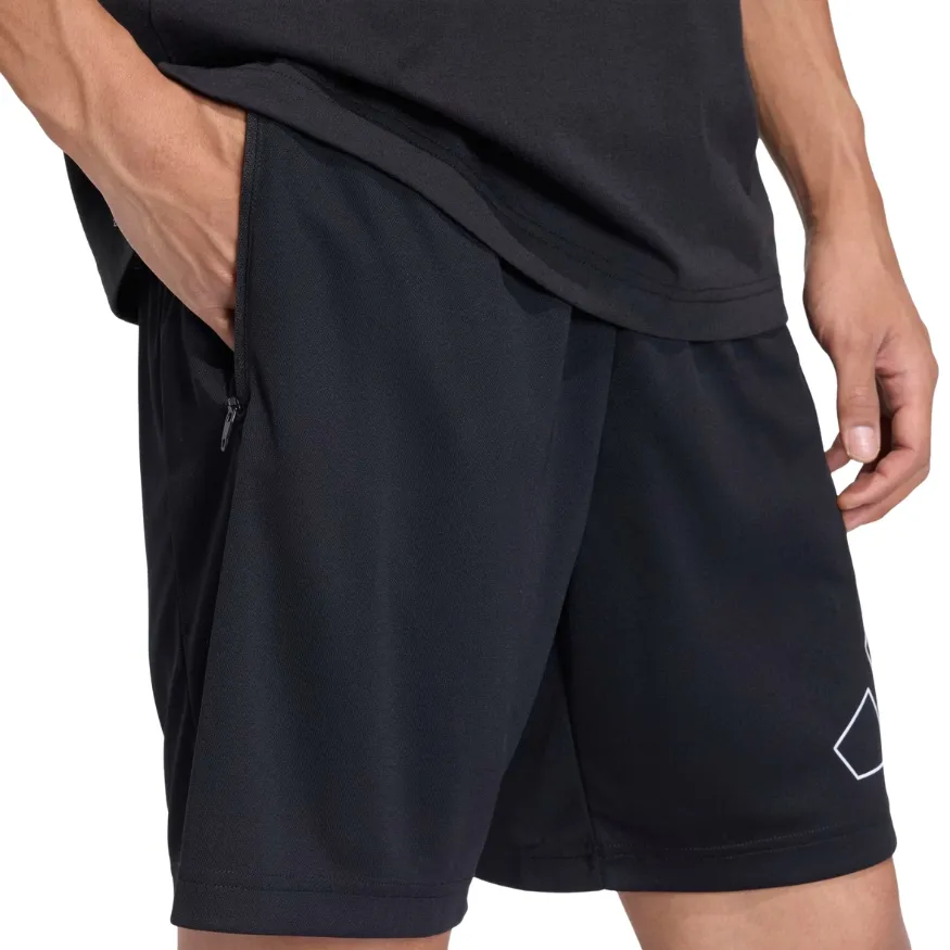 Adidas Workout Essentials Base Pique Big Logo Black Shorts