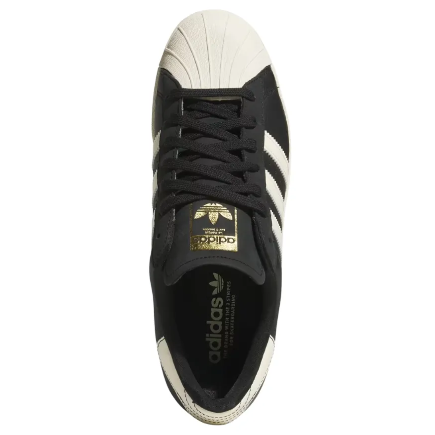 Adidas Superstar 80 ADV Core Black Cream White Gold Metallic Shoes