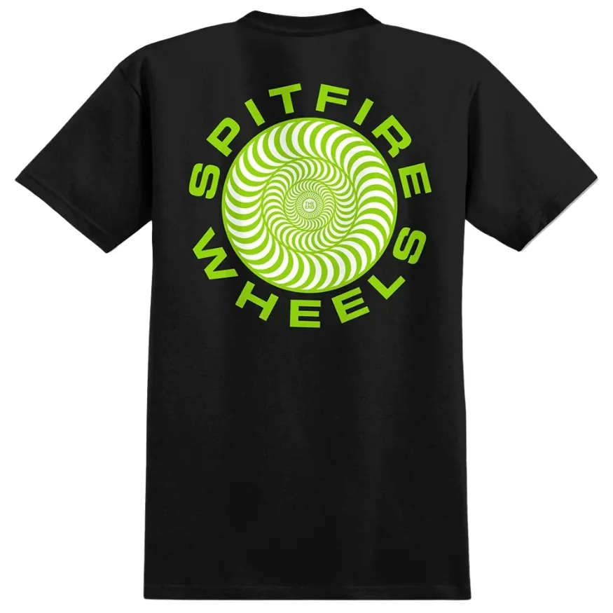 Spitfire Classic 87 Swirl Fill Black Green T-Shirt