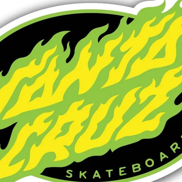 Santa Cruz Oval Flame Sticker