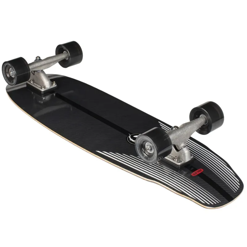 Carver Black Tip Carbon CX Surfskate Skateboard