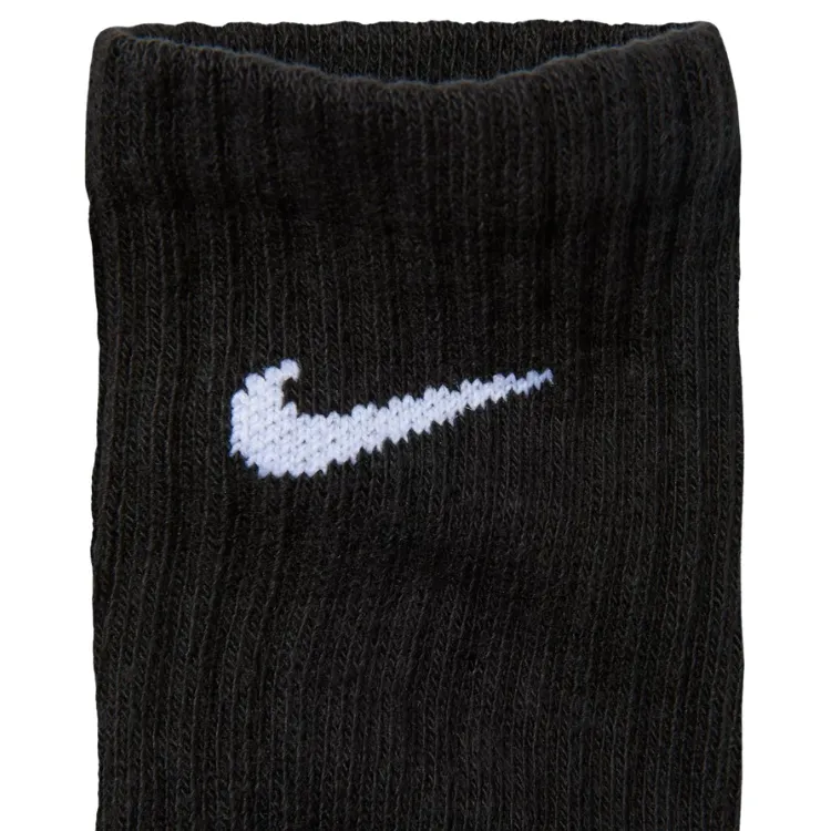 Nike Performance Cushioned Crew Black White 6 Pair Kids Socks
